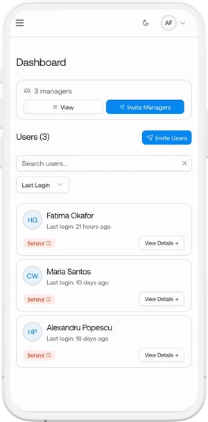 Analytics dashboard interface mockup