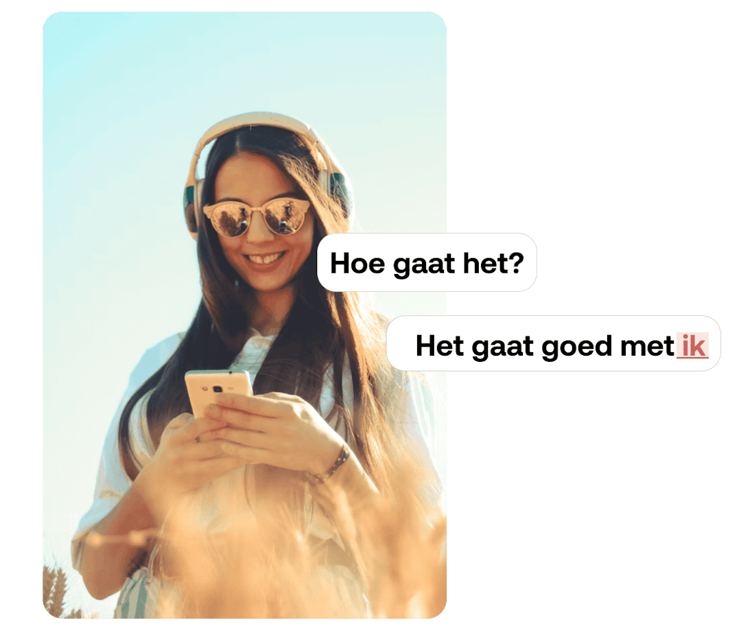 Screenshot of the lingly Dutch app